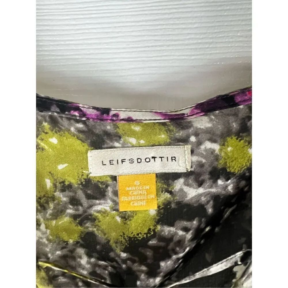 Leifsdottir Womens Silk Blouse Size 8 - Picture 2 of 4